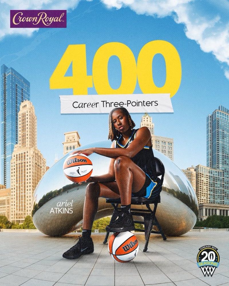 Ariel Atkins with 400 career 3 pointers