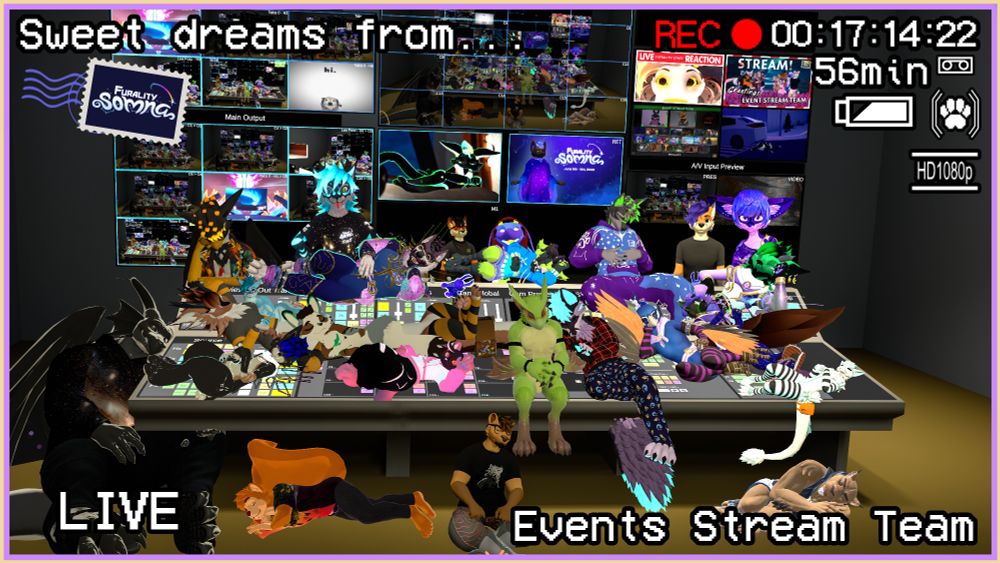"Post-card" image of the Events Stream Team for Furality
