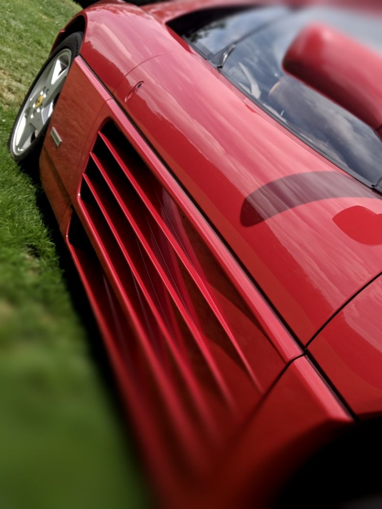 Closeup of testarossa side rakes