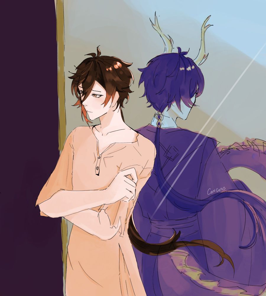 Same image as prev but Zhongli has no Bandages
