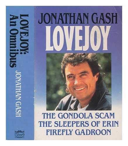 A Lovejoy book by Jonathan Gash with a smiling Ian McShane on the cover; 