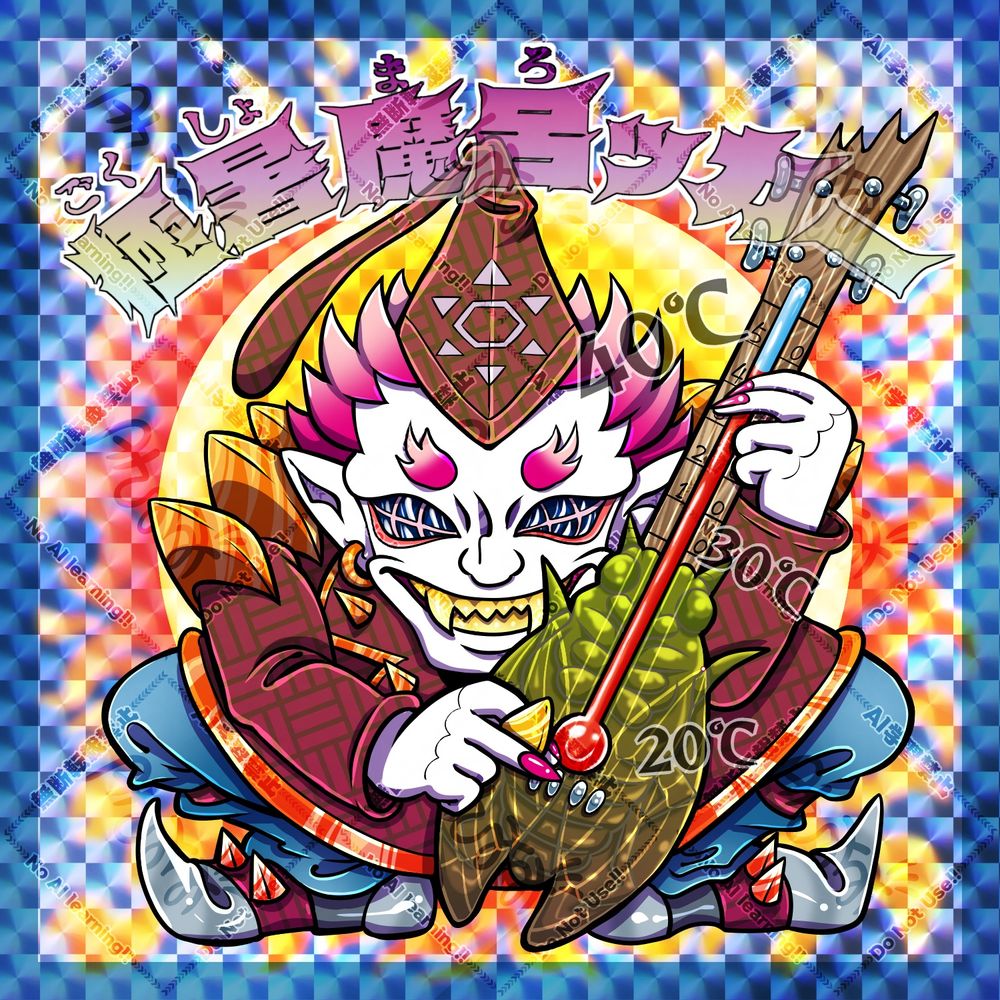 「ビックリマンイラスト王2025」投稿イラスト
「極暑魔呂ッカー」