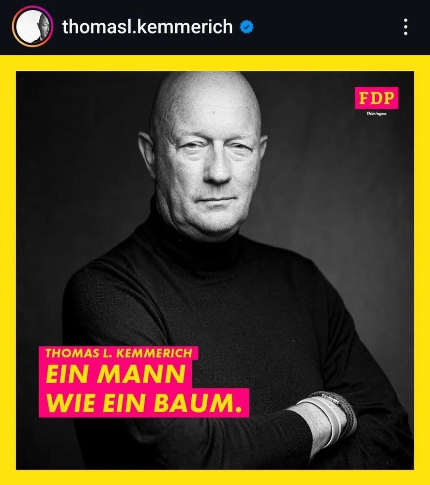 Sharepic von Thomas Kemmerich: "Ein Mann wie ein Baum: