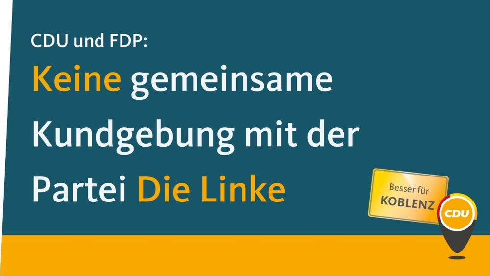 CDU und FDP werden nicht Mitgastgeber bei Kundgebung der Grünen sein