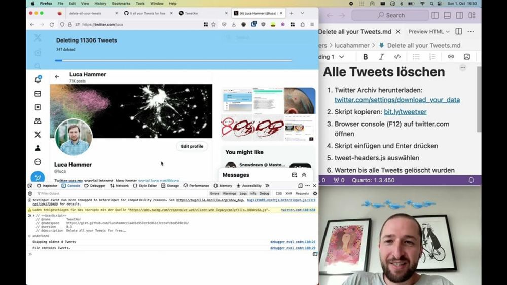 Tutorial: Alle eigenen Tweets kostenlos löschen