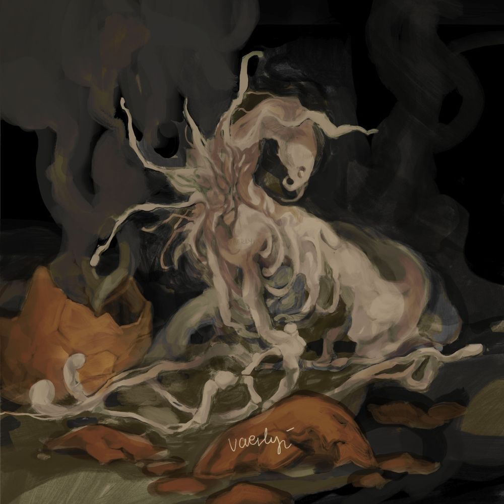 a weird creature hatched from an egg