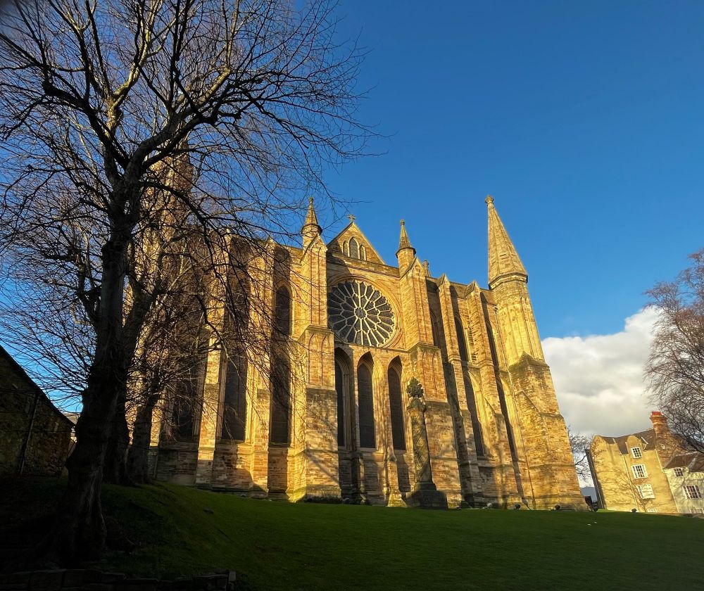 Durham cathedral during the day. 