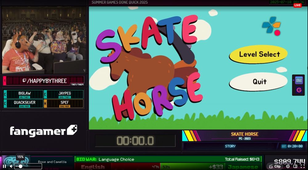 SGDQ Skate Horse!