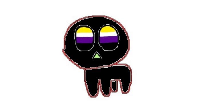 A non-binary + agender cryptid version of the Autism creature