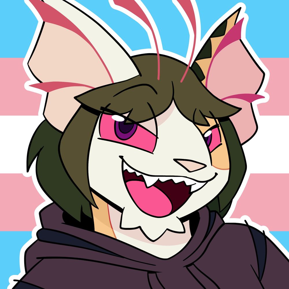 An icon drawing of Odysseus with a transgender flag in the background