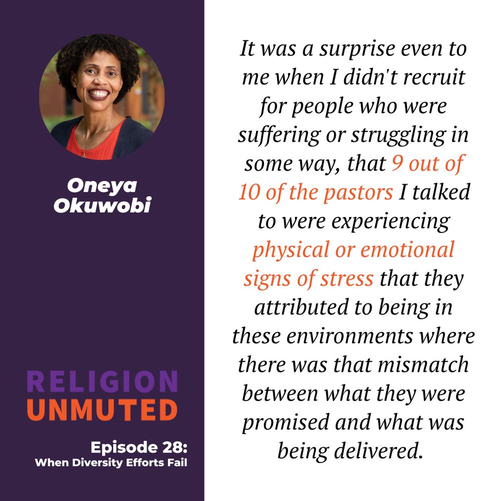 Quote from sociologist Oneya Okuwobi from the Religion Unmuted podcast.  