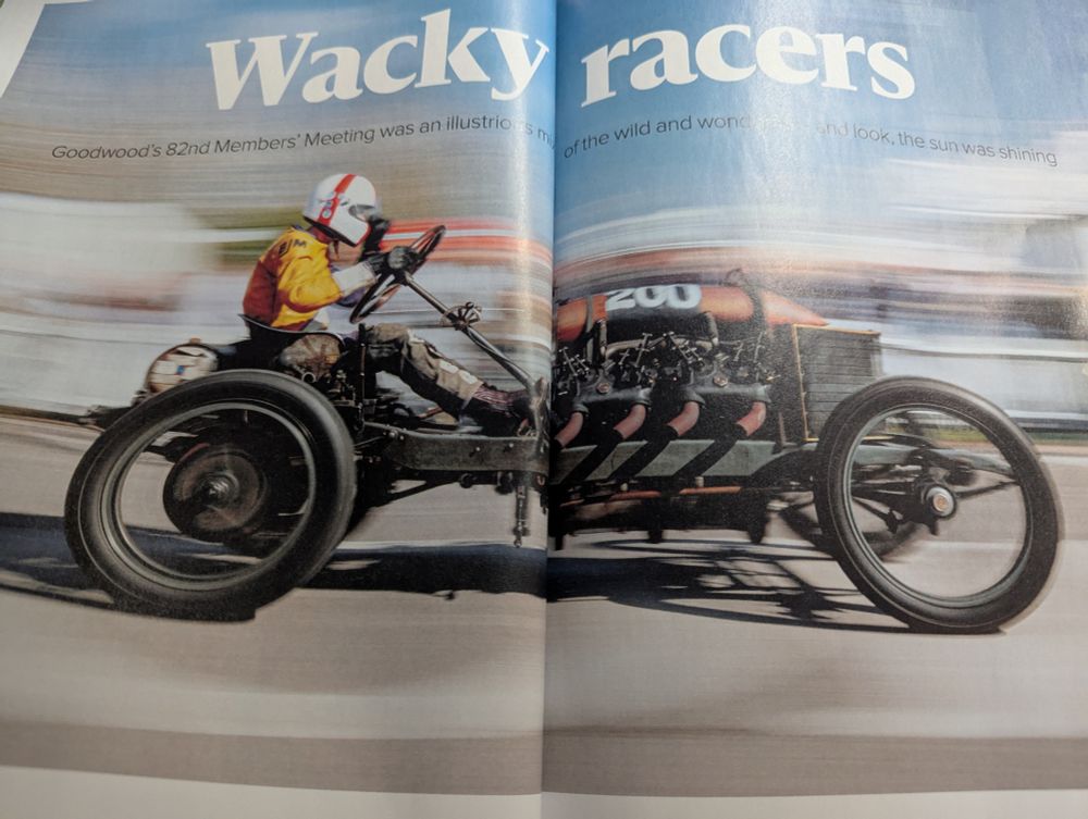 A photo of a 1905 Darracq at Goodwood, published in Motor Sport Magazine 