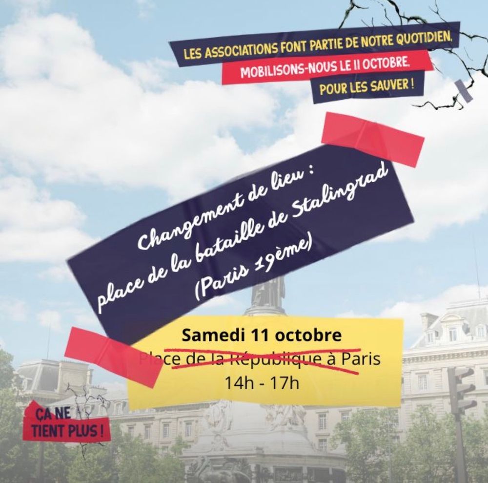 Appel à manifester le 11 octobre à Place de Stalingrad à 14h