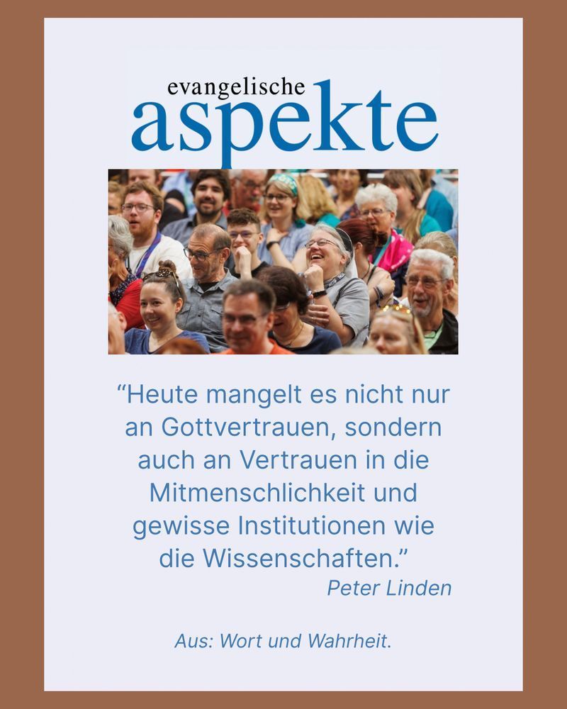 “ Heute mangelt es nicht nur an Gottvertrauen, sondern auch an Vertrauen in die Mitmenschlichkeit und gewisse Institutionen wie die Wissenschaften.“ Zitat aus verlinktem Beitrag. Dazu das Bild einer Menschenmenge vom Kirchentag in Nürnberg