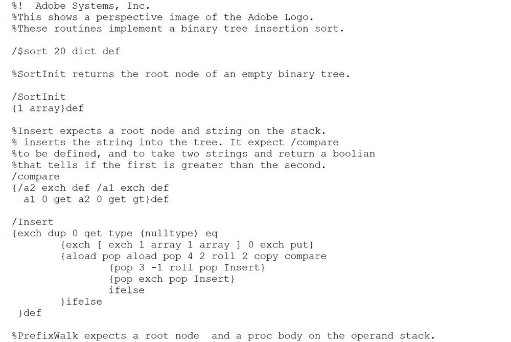 Adobe logo code sample