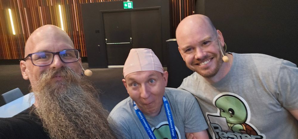 Me Jakub and Robert.  Jakub has a bald head skull cap on so he looks the same. 