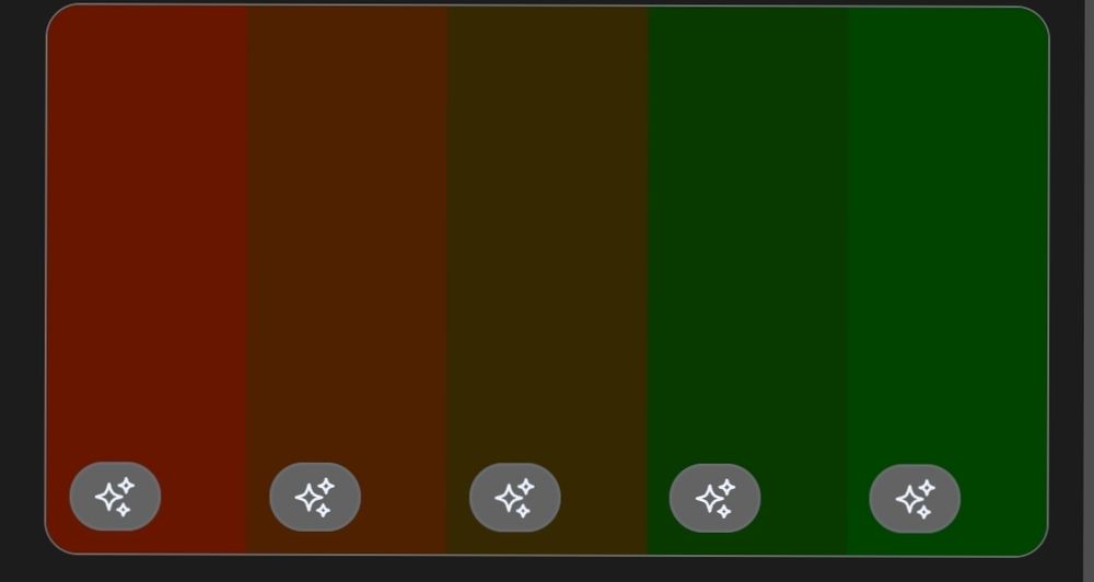 color gradient from red, to brown to green