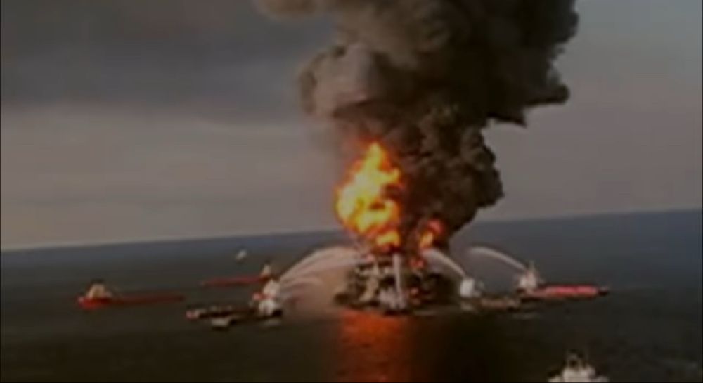 Footage as shown on the PBS documentary of the Deepwater oil spill. 