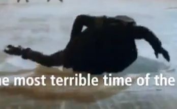 a Gen ai man crumpled on the floor as the generator tries to figure out how to make him stand back up