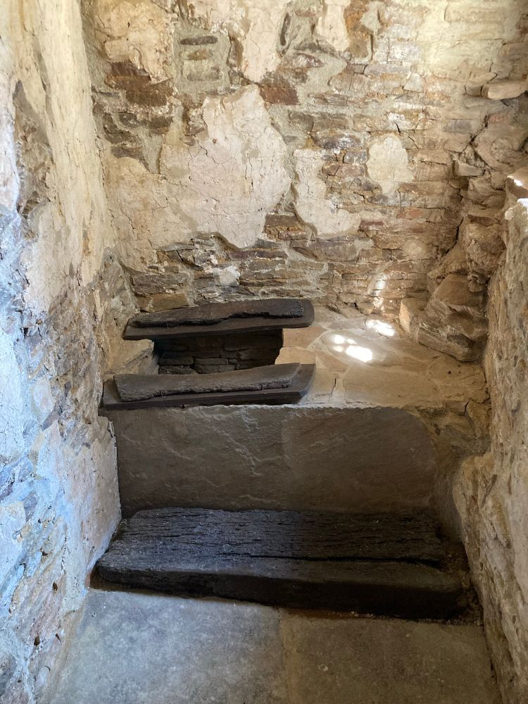 Remains of a toilet in the royal apartments at Acton House