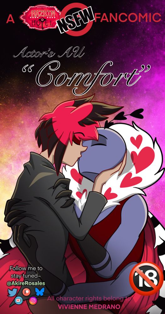 Cover of a webcomic about a romantic relationship between Alastor and Valentino