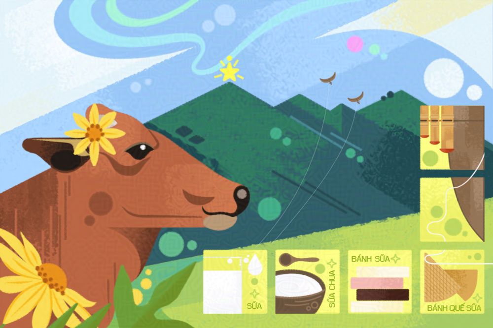 Brown cow in Ba Vi. Viet Nam