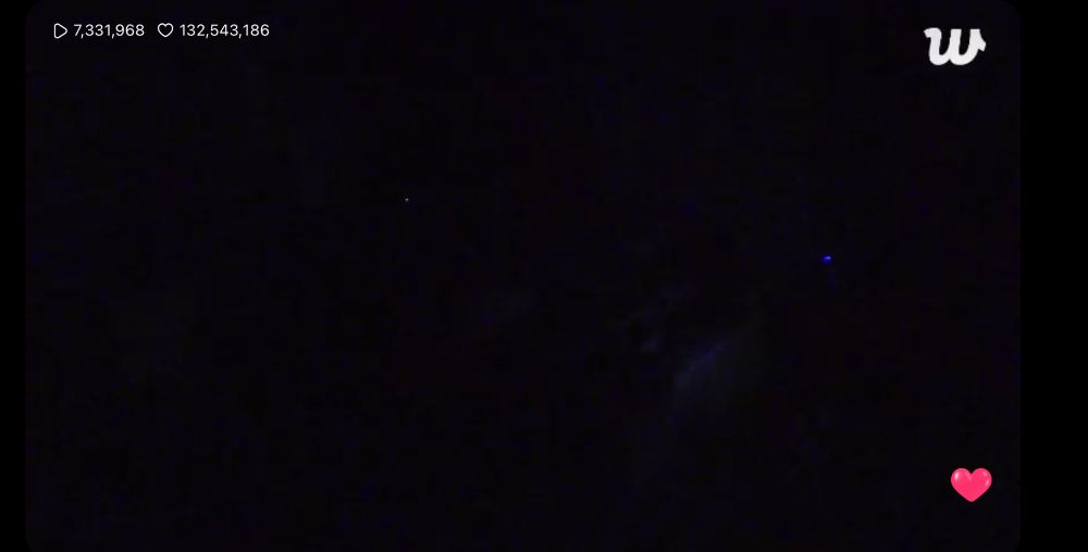 Darkened screen of J-Hope’s live as he slept on Weverse. Screen count shows over 7.3M veiwers.