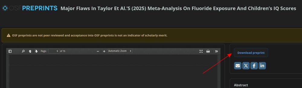 Screenshot of an OSF preprint page, now with a "Download preprint" button: https://osf.io/preprints/osf/zhm54_v1