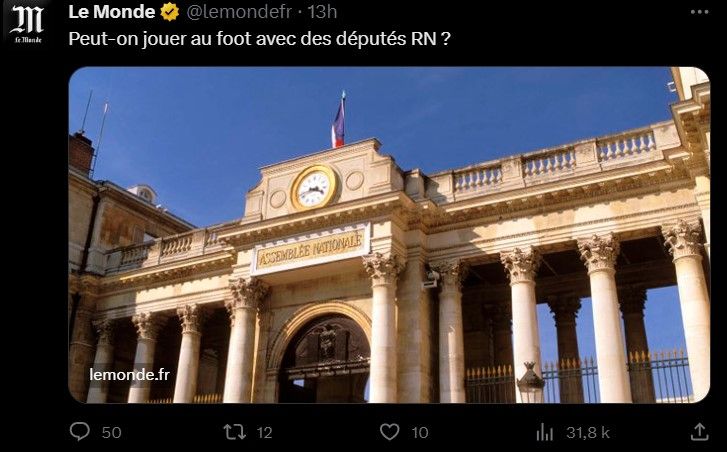 Info: "Peut-on jouer au foot avec des députés RN ?"