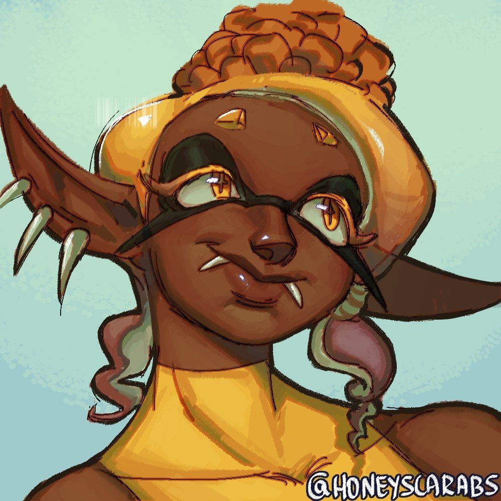 bust of frye from splatoon 3 
