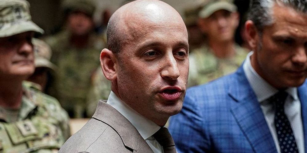 President Donald Trump's deputy chief of staff, Stephen Miller, was on hand with Vice President JD Vance and Secretary of Defense Pete Hegseth on Wednesday when the group visited a Washington, D.C. Sh...