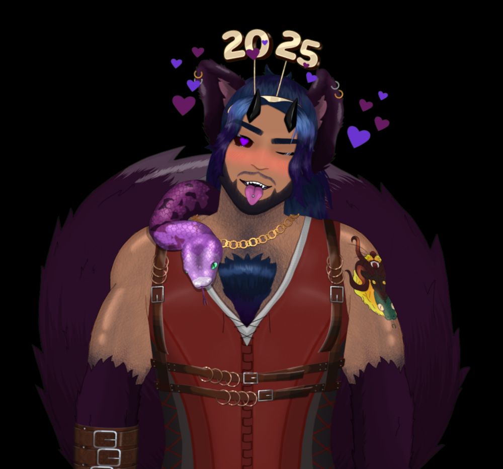 chimera vtuber saying happy new year to his chaos creatures new and old