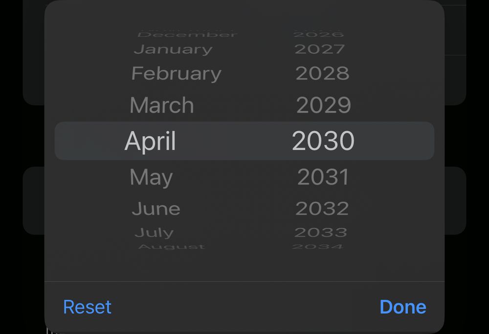 One of those shitty UI elements for entering a date where you have to scroll through everything. 