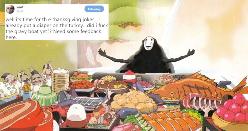 #Thanksgiving #anime #dril 