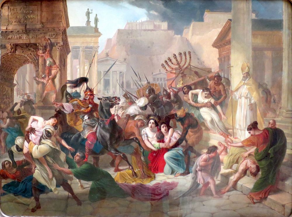 Genserich's Invasion of Rome - Karl Brioullov, 1835