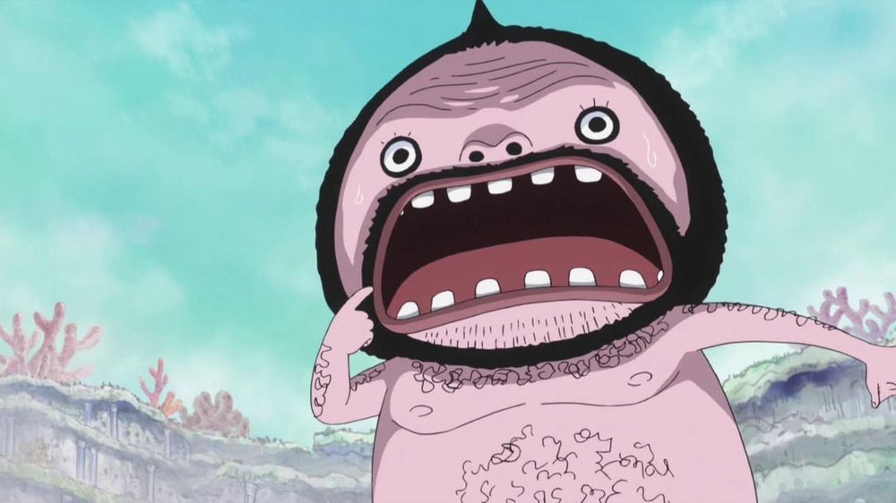 Wadatsumi, an enormous fish-man from the manga One Piece