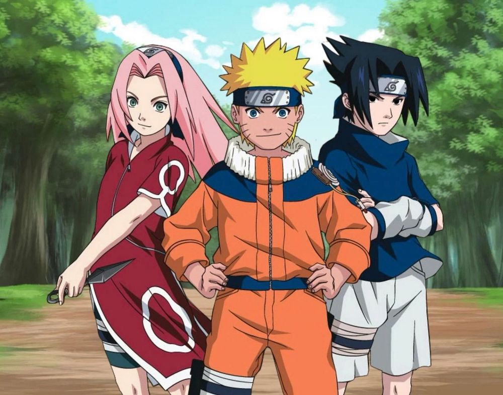 Picture of Naruto, Sasuke, and Sakura. 