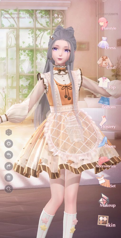 Nikki outfit creation screen in shining Nikki game mobile