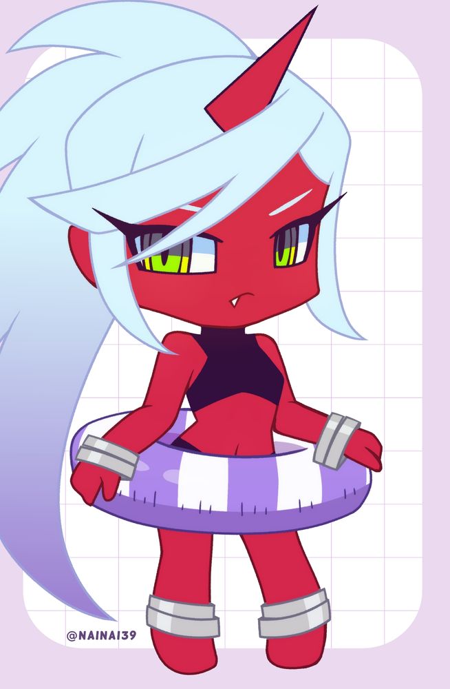 A sample drawing of Kneesocks from PASWG for the Summer Chibi YCH Commission.