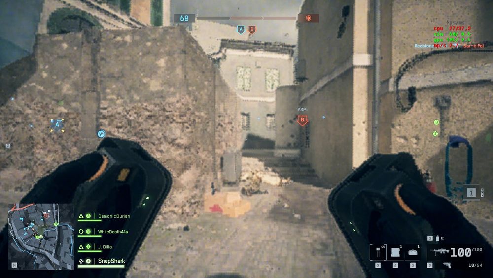 extremely low res BF6 revive paddle screenshot