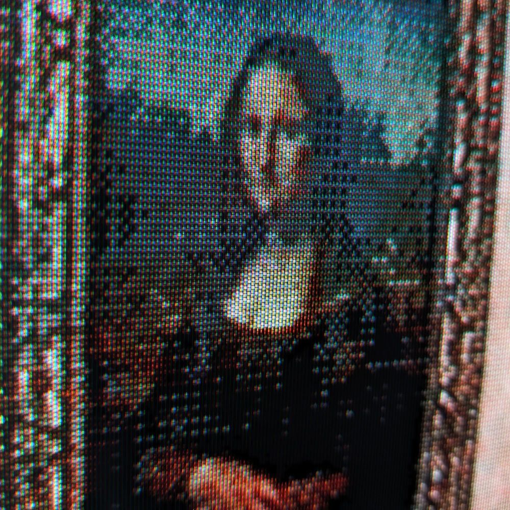 A nostalgic look at the 16th Century Poplar Panel mega hit, The Mona Lisa on my nostalgic CRT television.