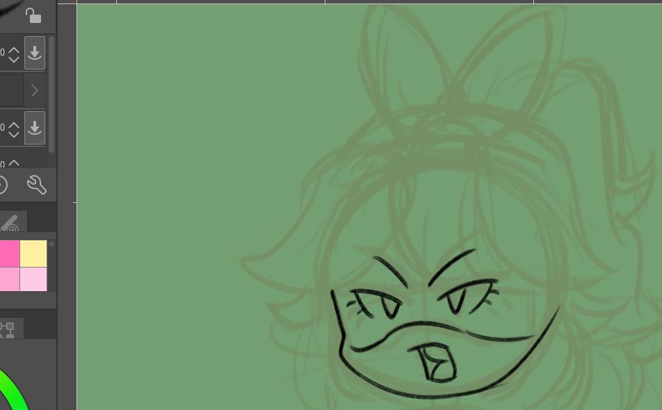 sketch of an annoyed lizzy