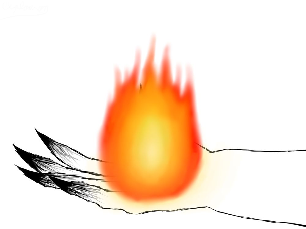 𝘚𝘩𝘦'𝘴 casting fire ball.