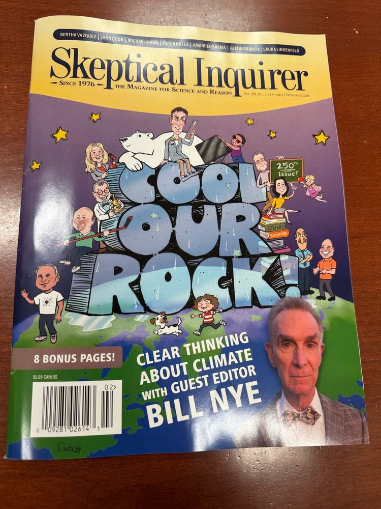 Cover of the magazine that says, Cool Our Rock: Clear Thinking about Climate