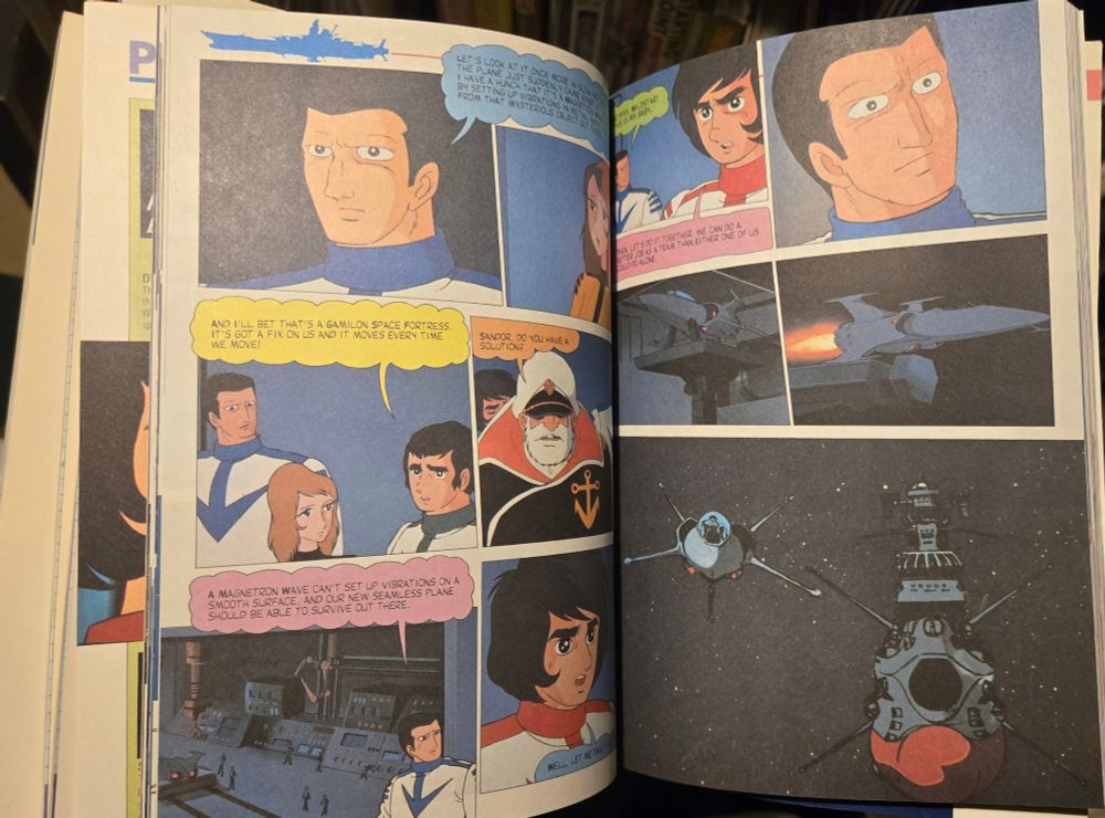 Spread showing the comic had screen grabs for panels