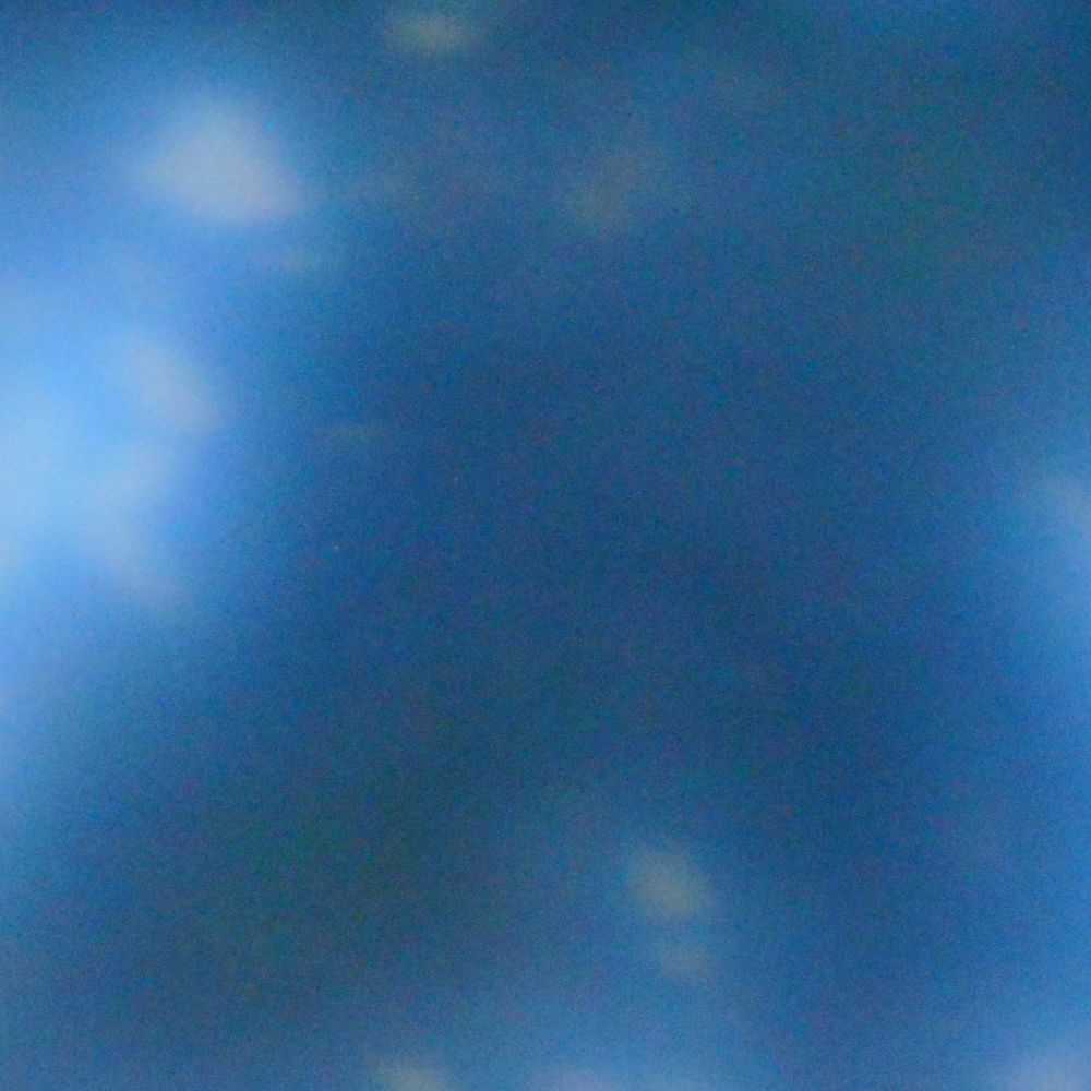 a hazy blue blur