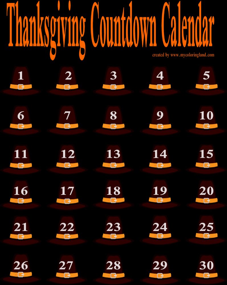 printable thanksgiving countdown calendar