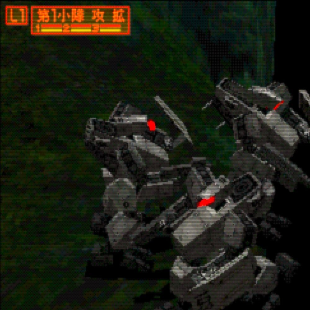 three mechs walking through the jungle