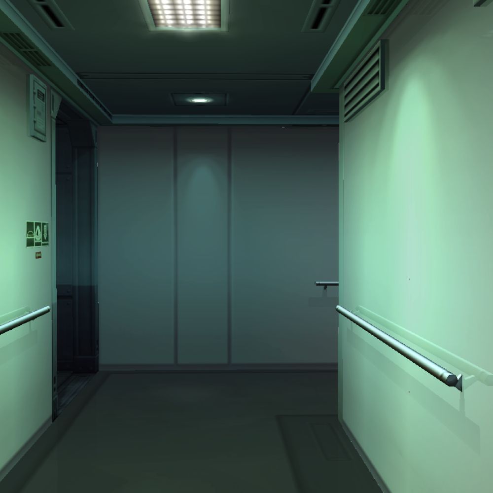 crisp white hallway on a tanker ship