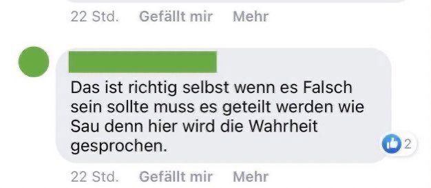 das mene "Das ist richtig selbst wenn es Falsch sein sollte muss es geteilt werden wie Sau denn hier wird die Wahrheit gesprochen."